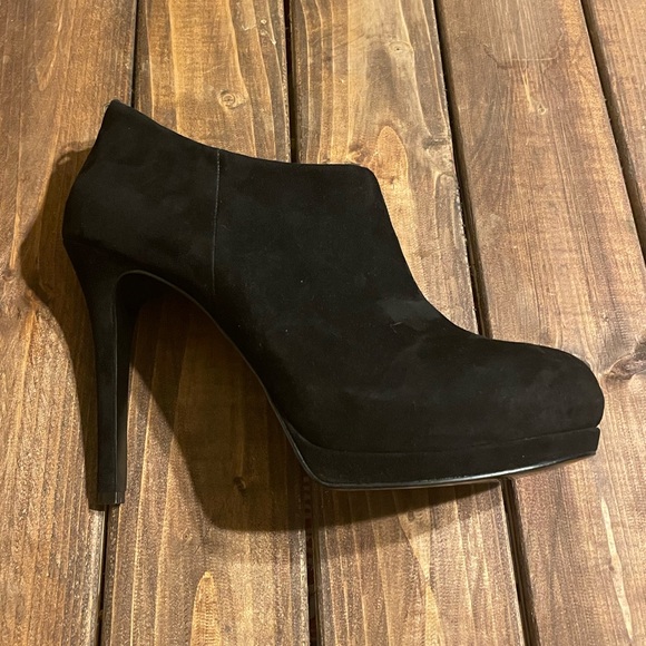 Nine West Haywire Black Suede Zip up Back heels |women’s 7.5 | - Picture 4 of 13